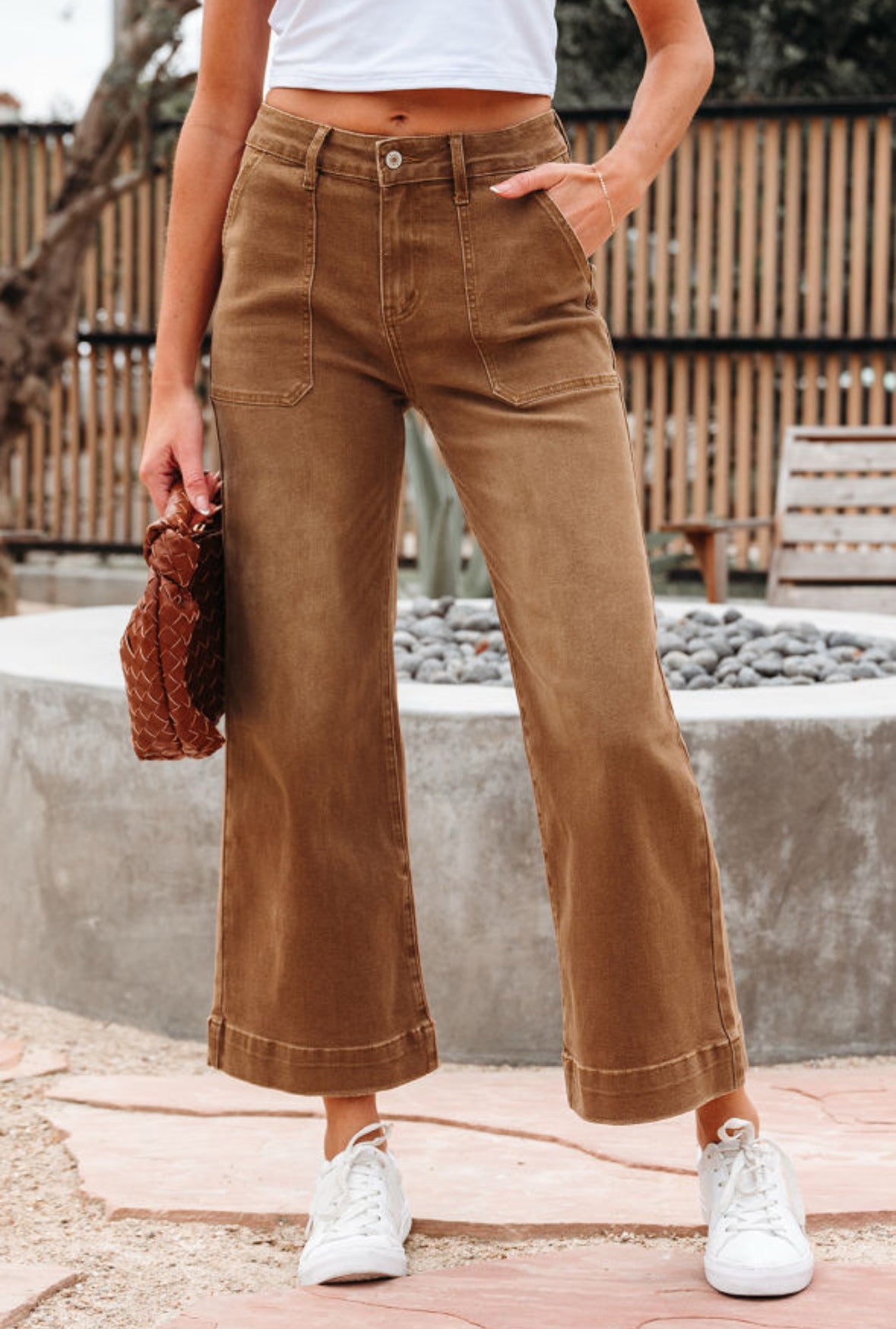 Me espresso - brown wide leg jean
