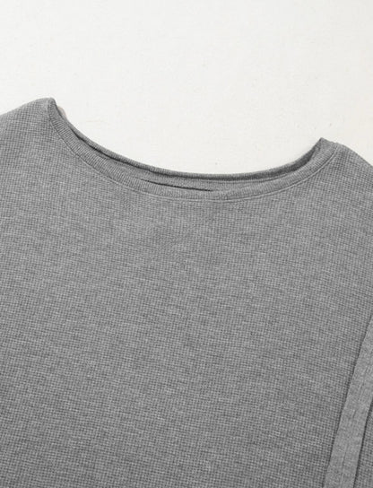 Moon Mist - grey waffle knit sweater