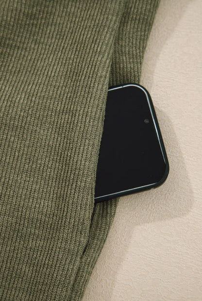 Button Up Olive Overall