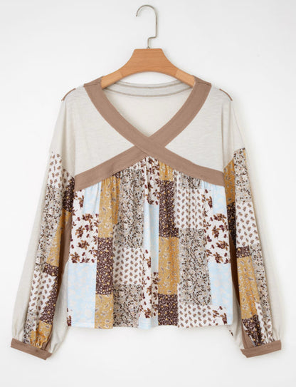 Pretty Patchwork - patchwork inspired long sleeve top