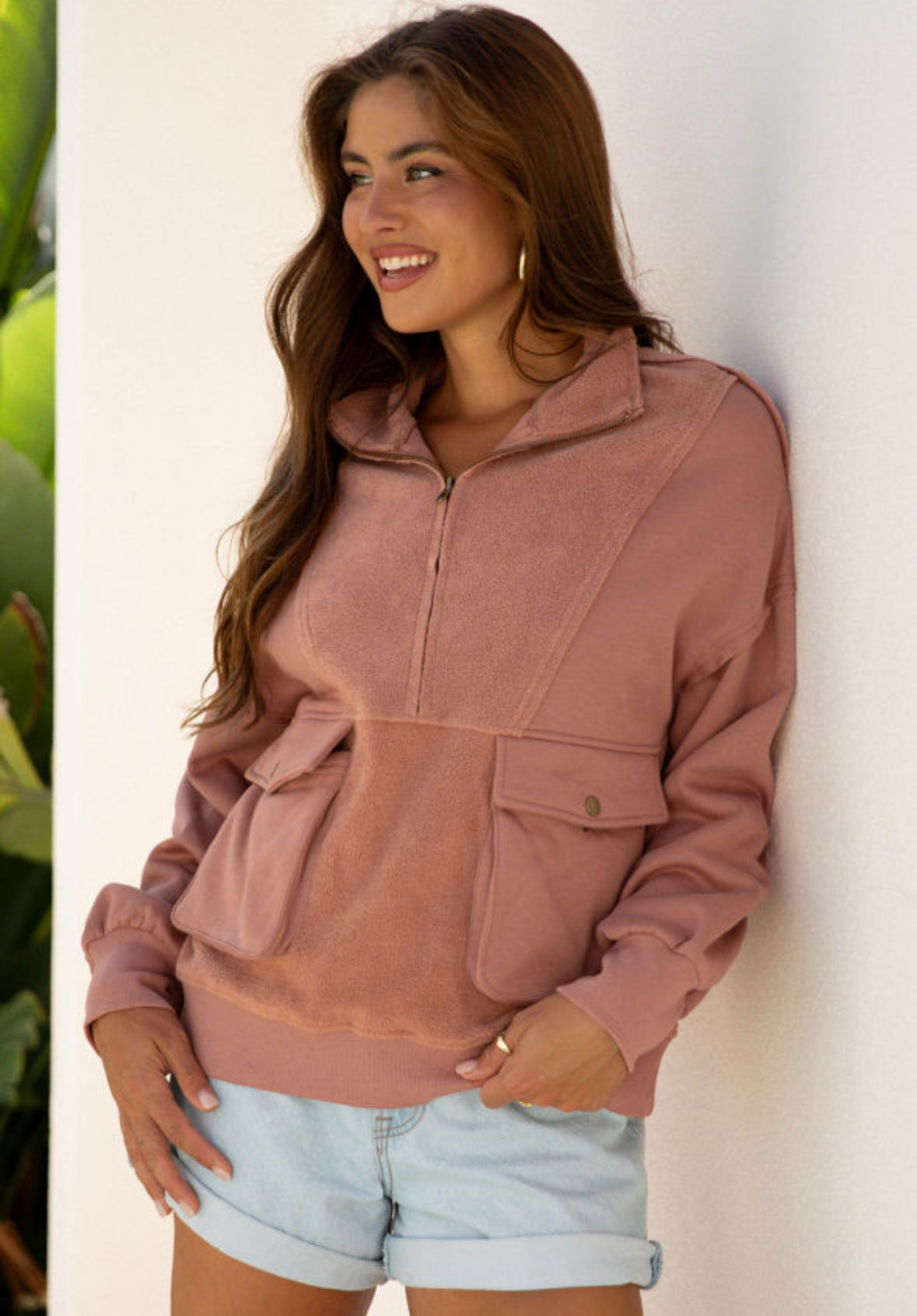 Fuzzy Feelings - half zip pullover