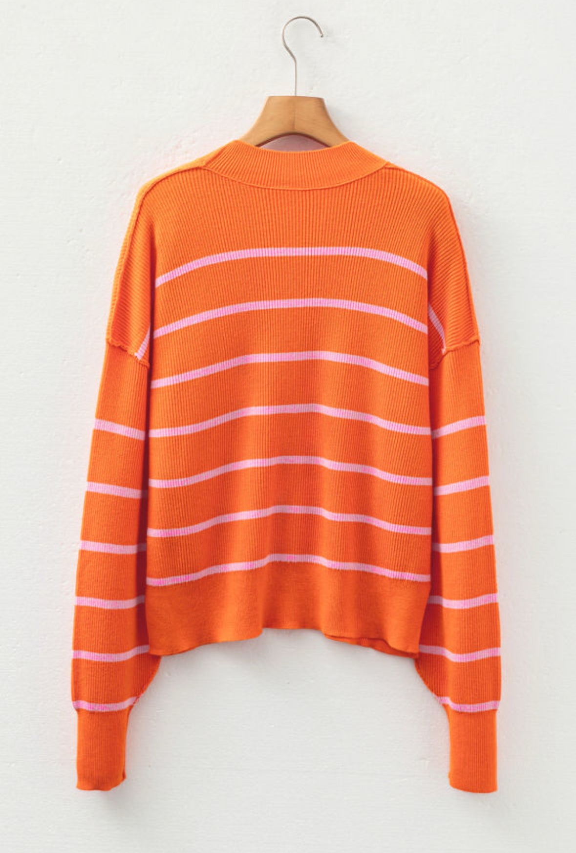 Orange You A Cutie - orange and pink pullover sweater
