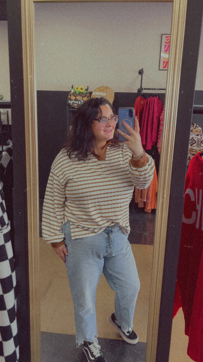 Cute and Cozy - Brown Stripe Set