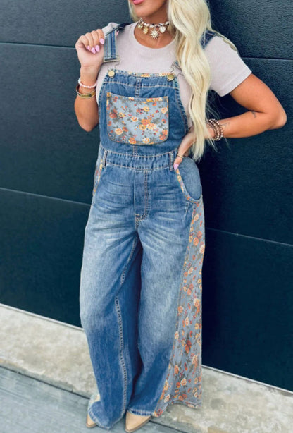 Fields Of Floral - Denim Floral Overall