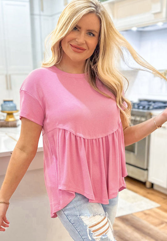 Pink Babydoll Top