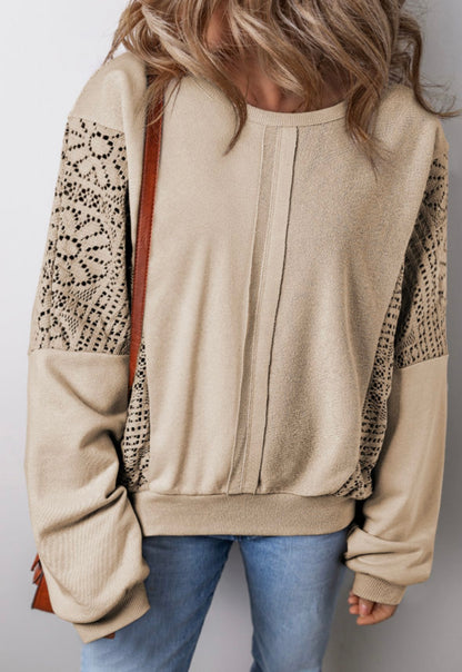 Neutral Love Crochet Pullover