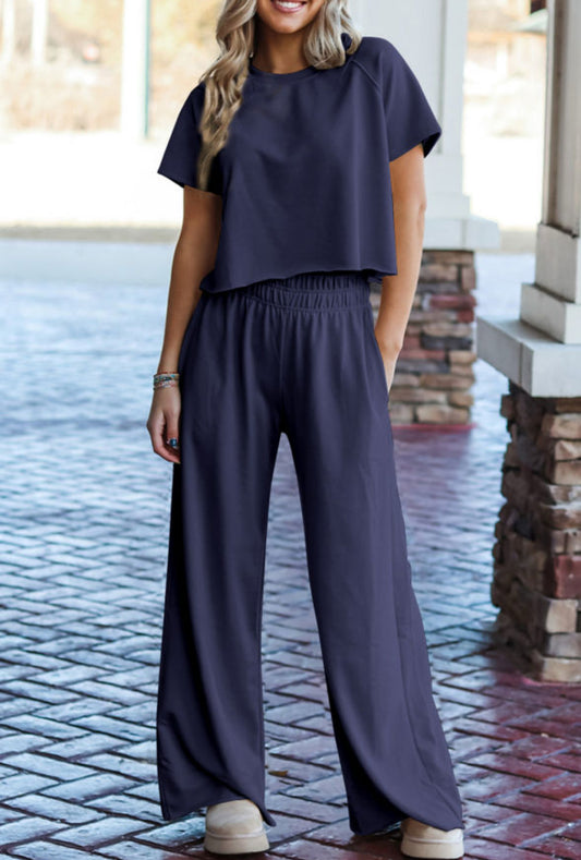 Tee + Pants Set - Navy Blue