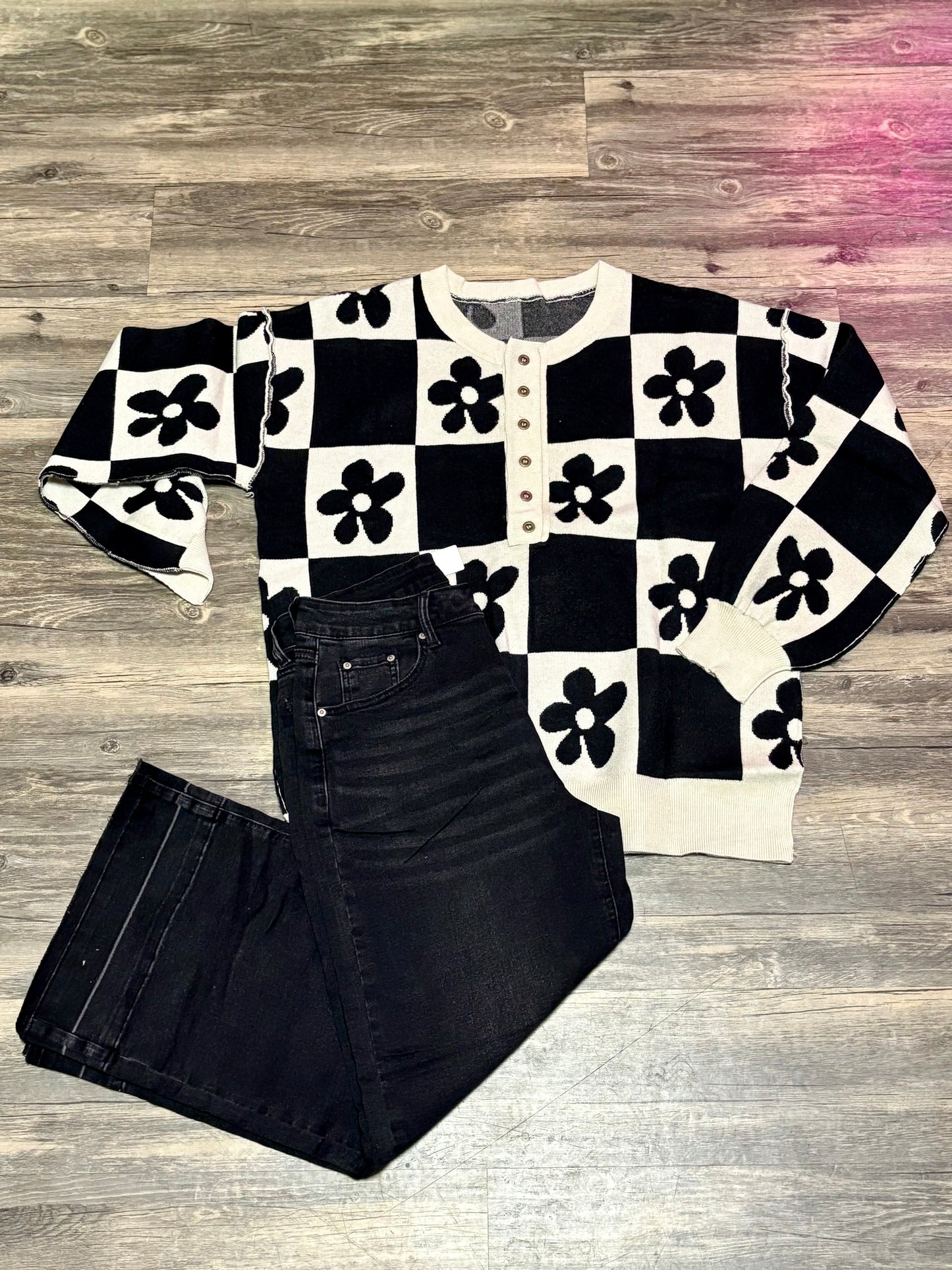 Check The Flowers Sweater