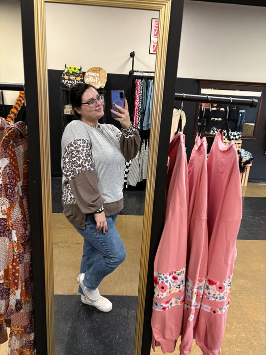 Pops of Leopard Long Sleeve