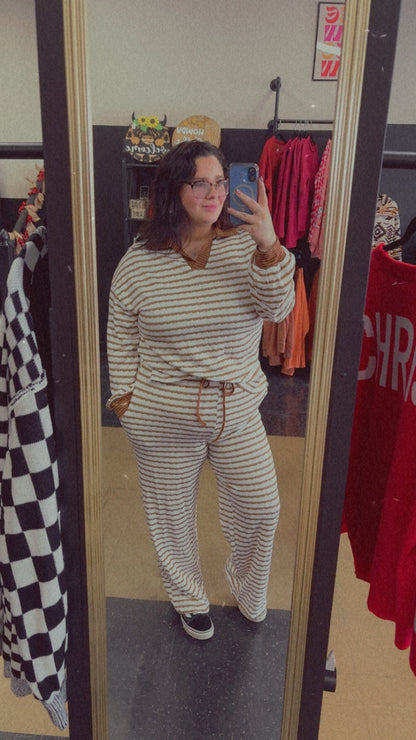 Cute and Cozy - Brown Stripe Set