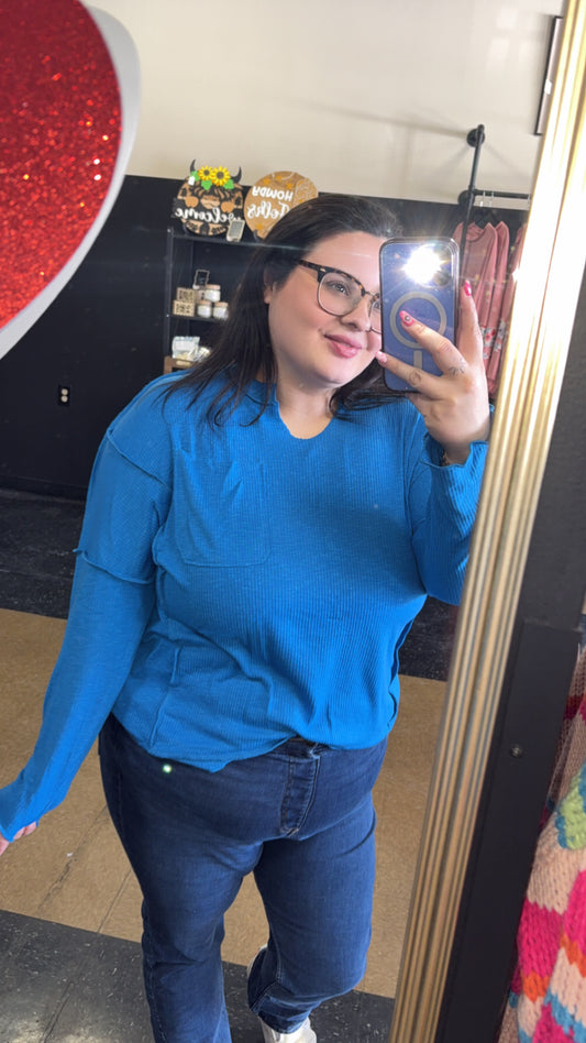 Cobalt confidence - blue long sleeve