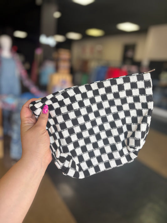Checkered Cosmetic Bags