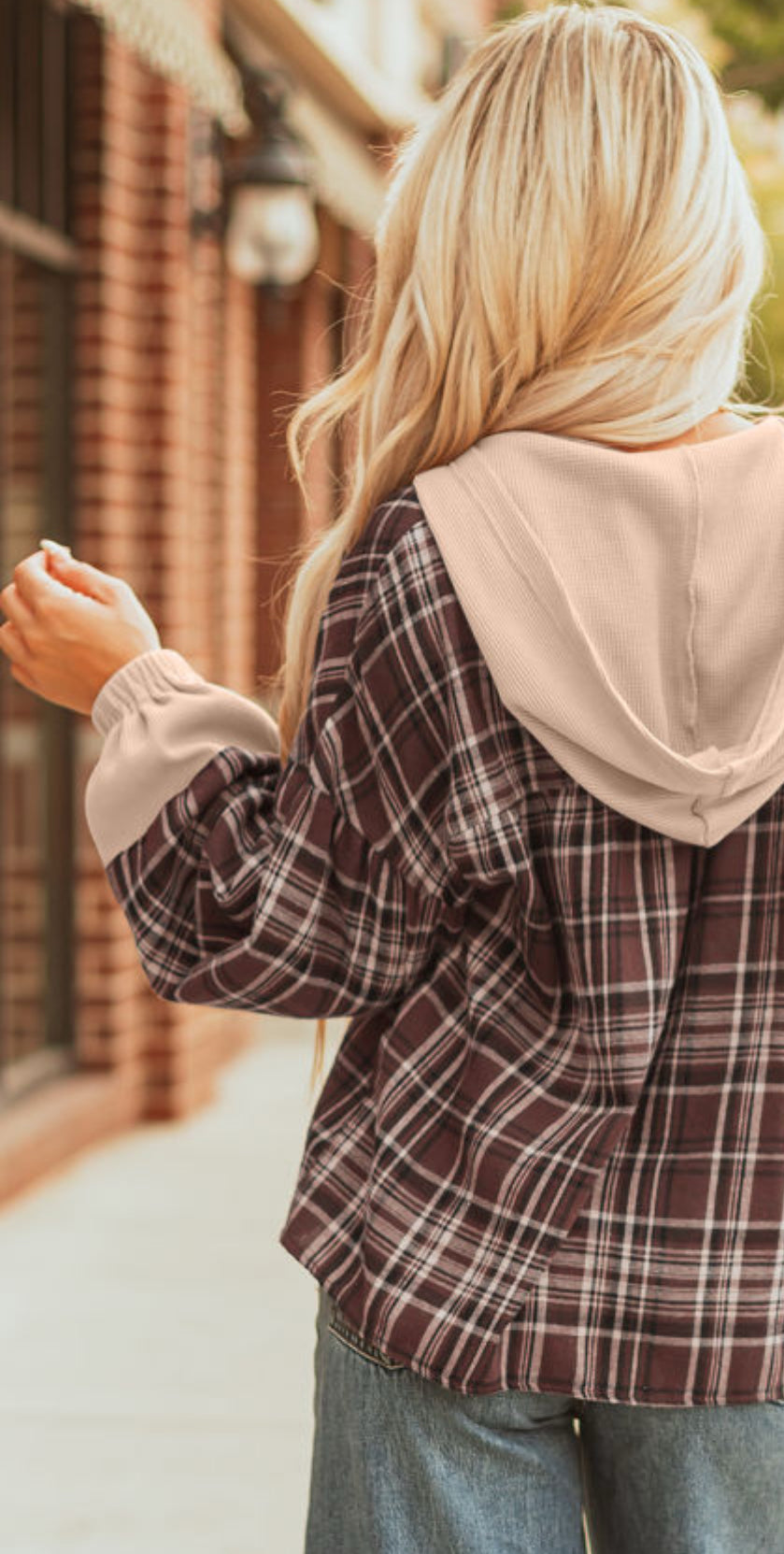 Plaid perfection - hooded flannel blouse