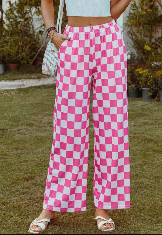 Pink Checkered Pants