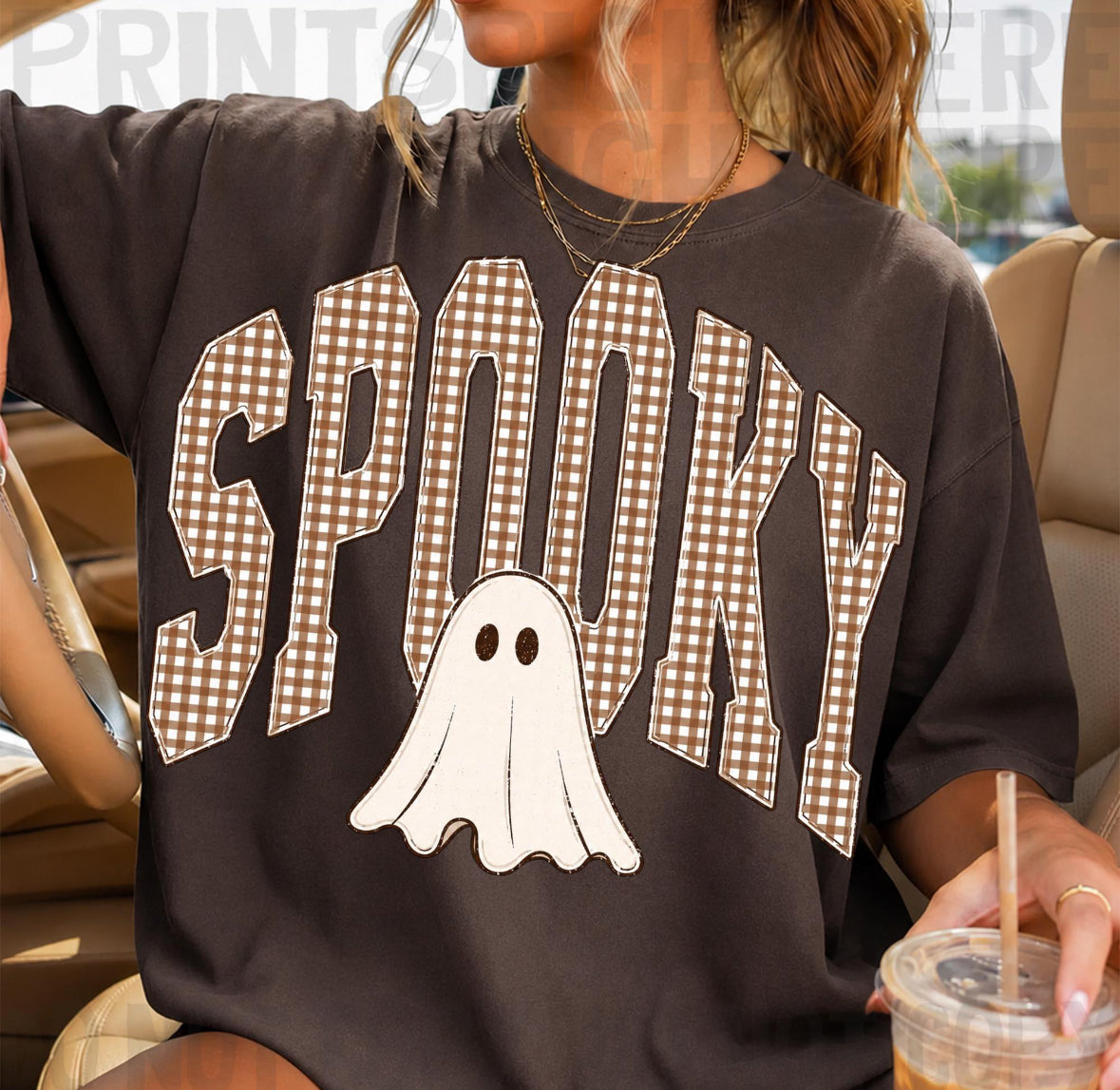 Plaid Spooky Ghost
