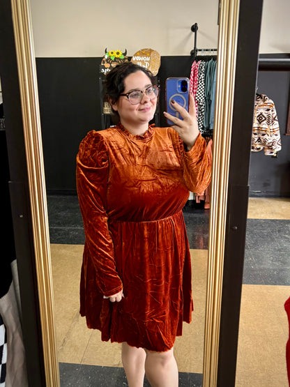 Chestnuts Roasting Velvet Dress