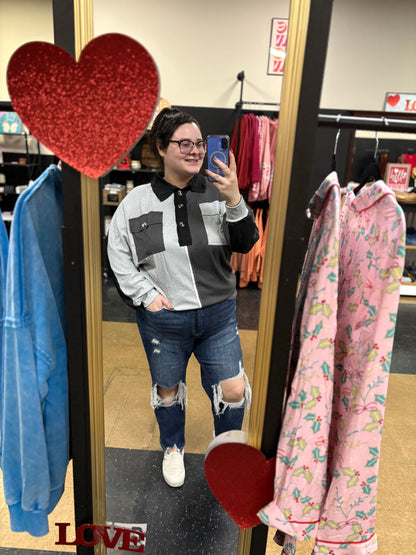 Split Up The Fun - black/grey top