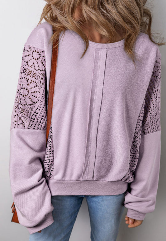 Lavender Love Crochet Pullover