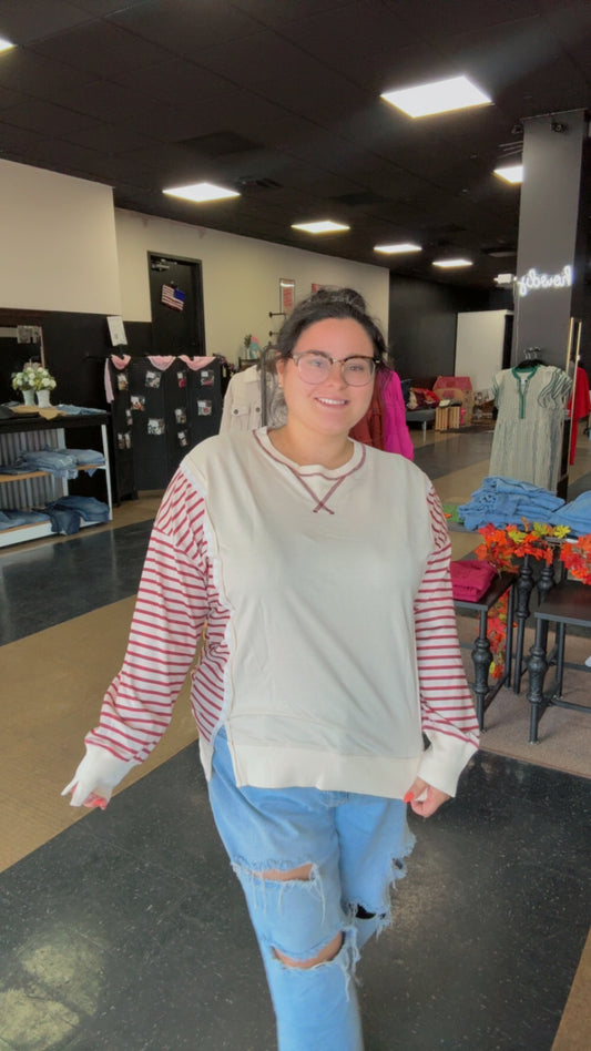 Apple Cider Season - Stripe Pullover