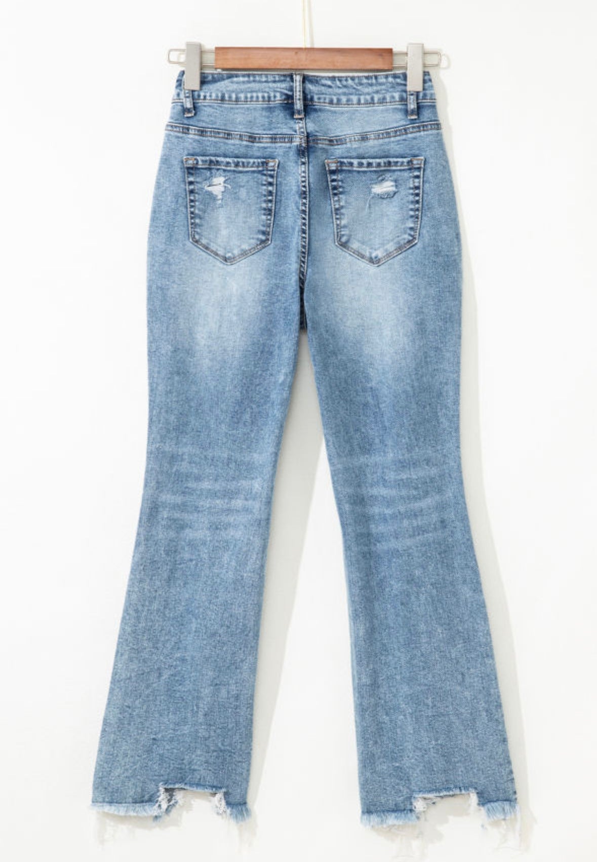 Open Knee Distressed Denim