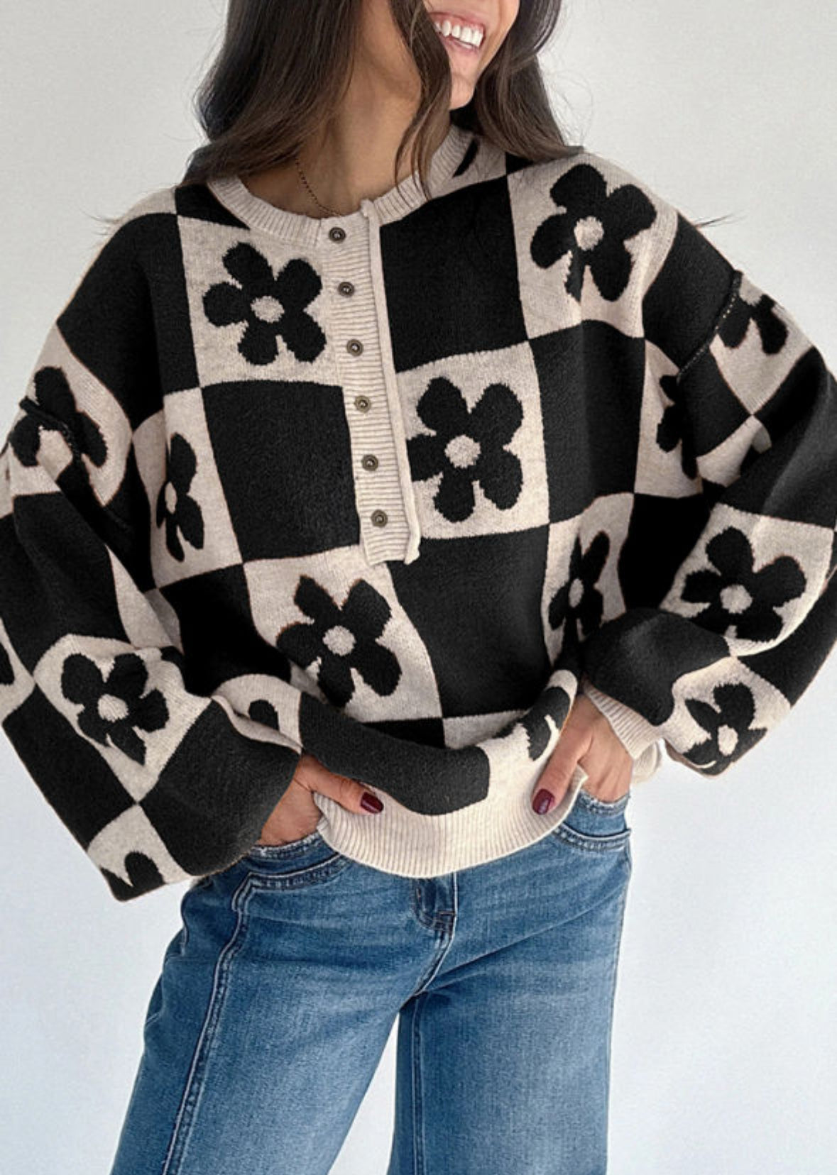 Check The Flowers Sweater