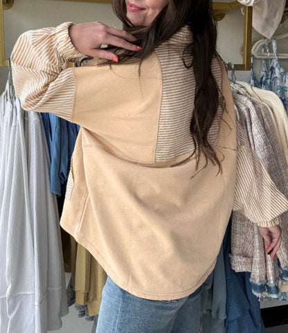 Striped Smoke Show - Quarter Zip Pullover (Copy)