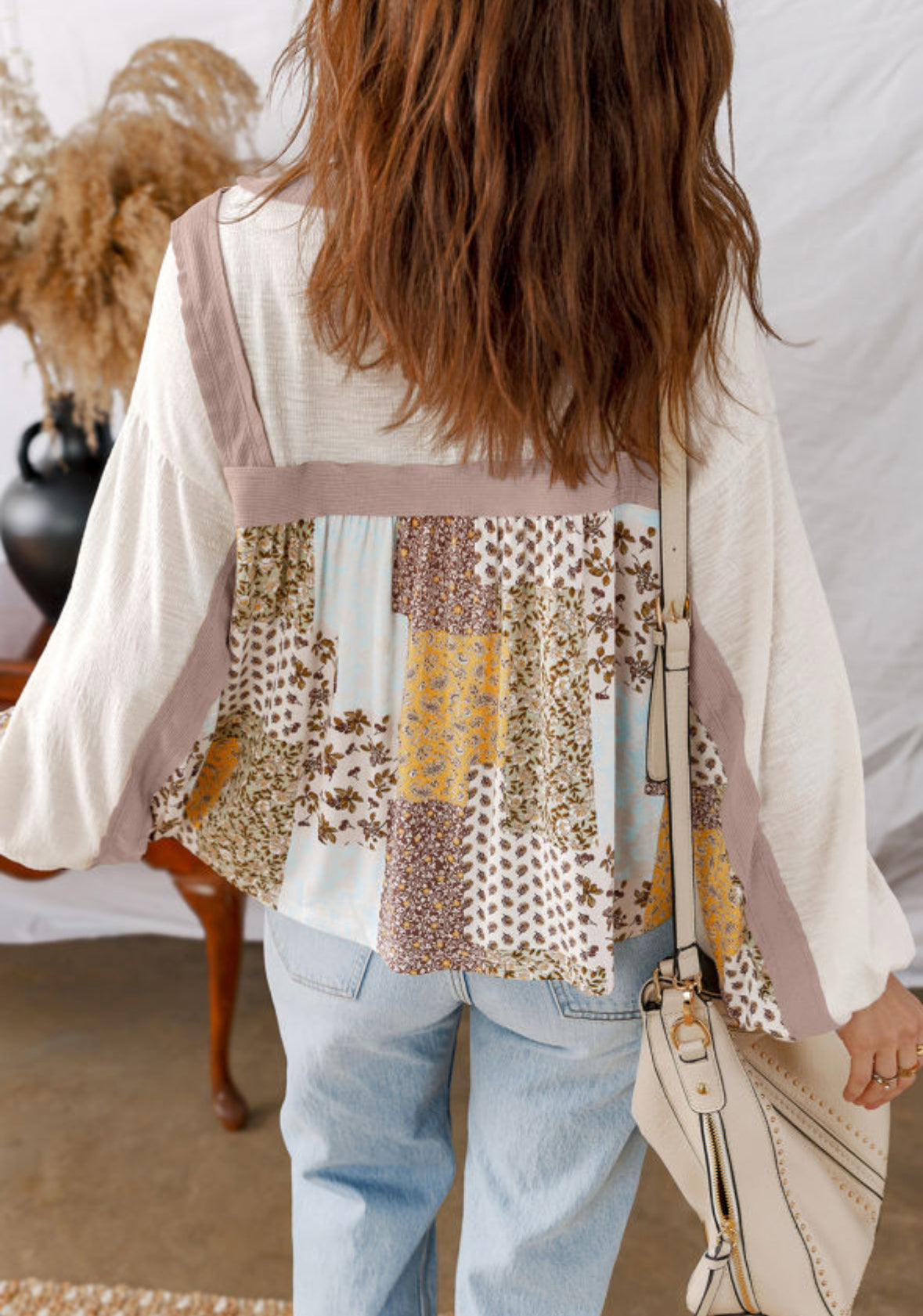 Pretty Patchwork - patchwork inspired long sleeve top