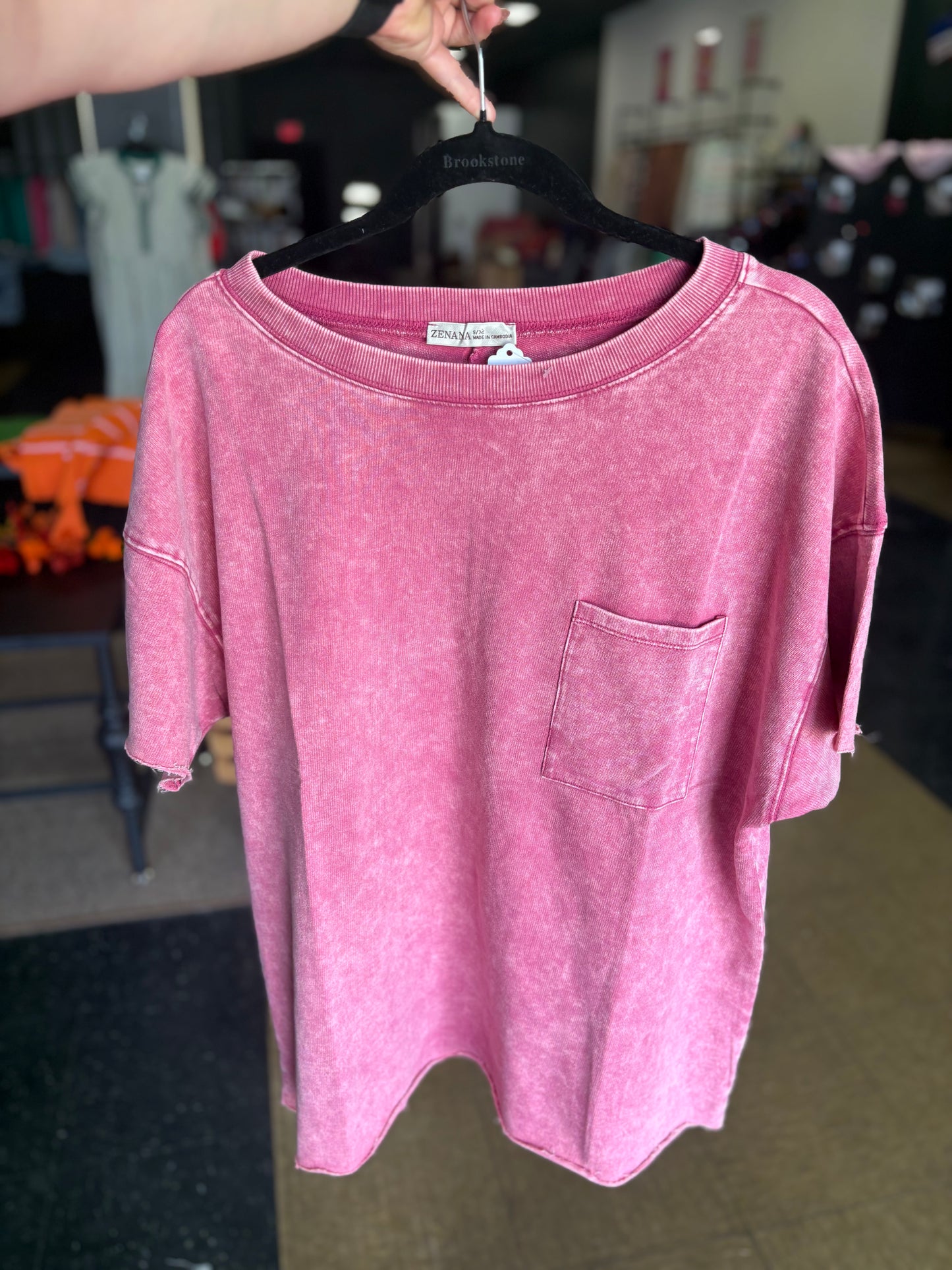Strawberry Fields - terry washed raw top