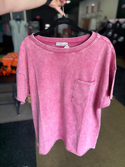 Strawberry Fields - terry washed raw top
