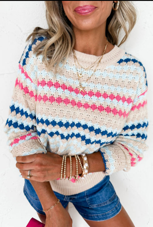 Colorful stripe sweater - Pre Order
