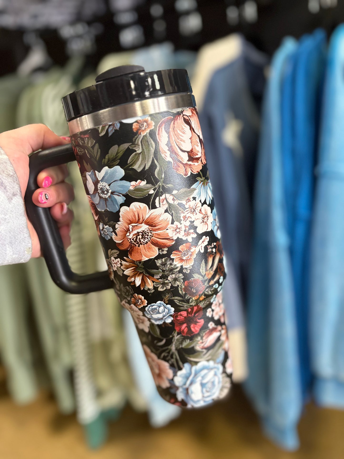 Moody Floral Tumbler