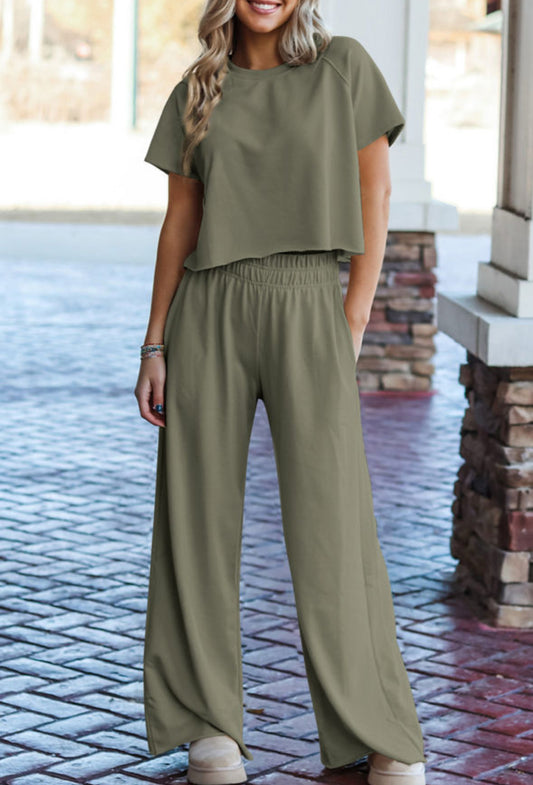 Tee + Pants Set - Olive
