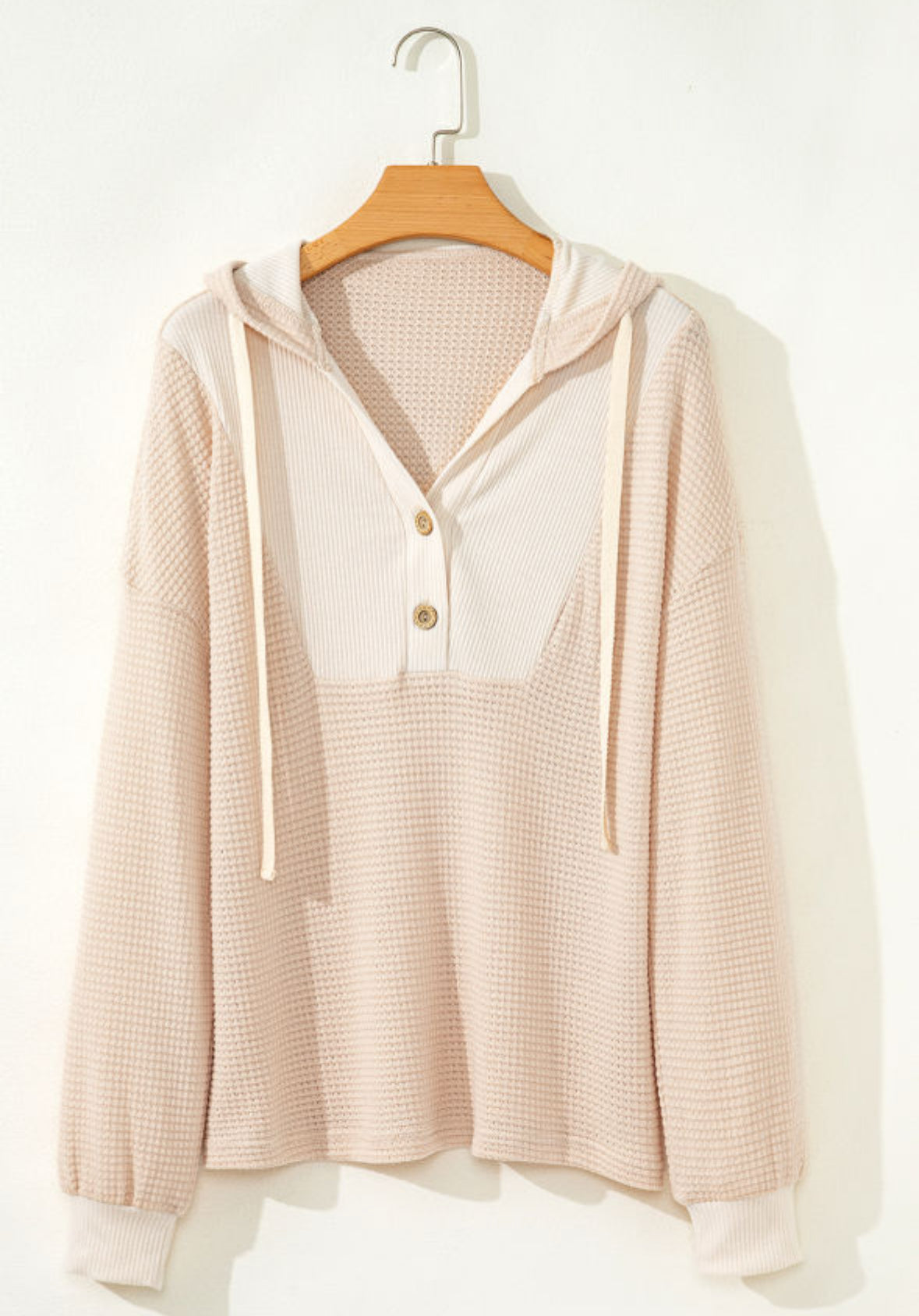 Golden Hour - Waffle Knit Hooded Top