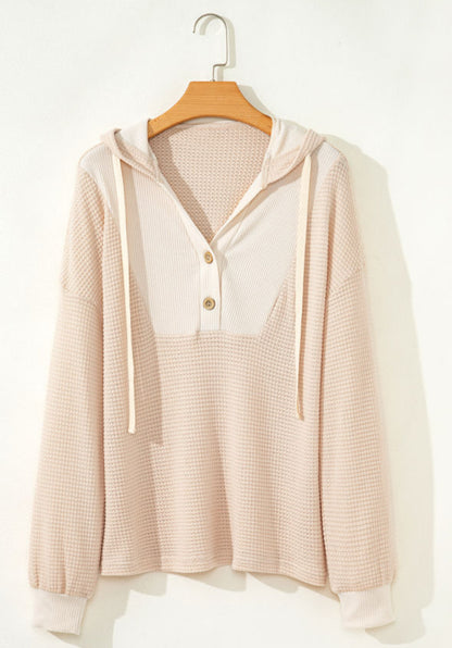 Golden Hour - Waffle Knit Hooded Top