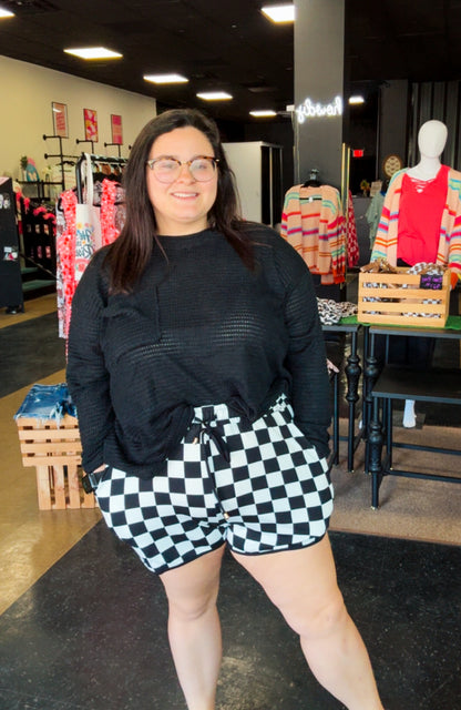 B+W Checkered Shorts