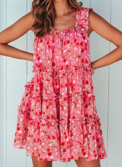 Flirty Floral - pink floral dress