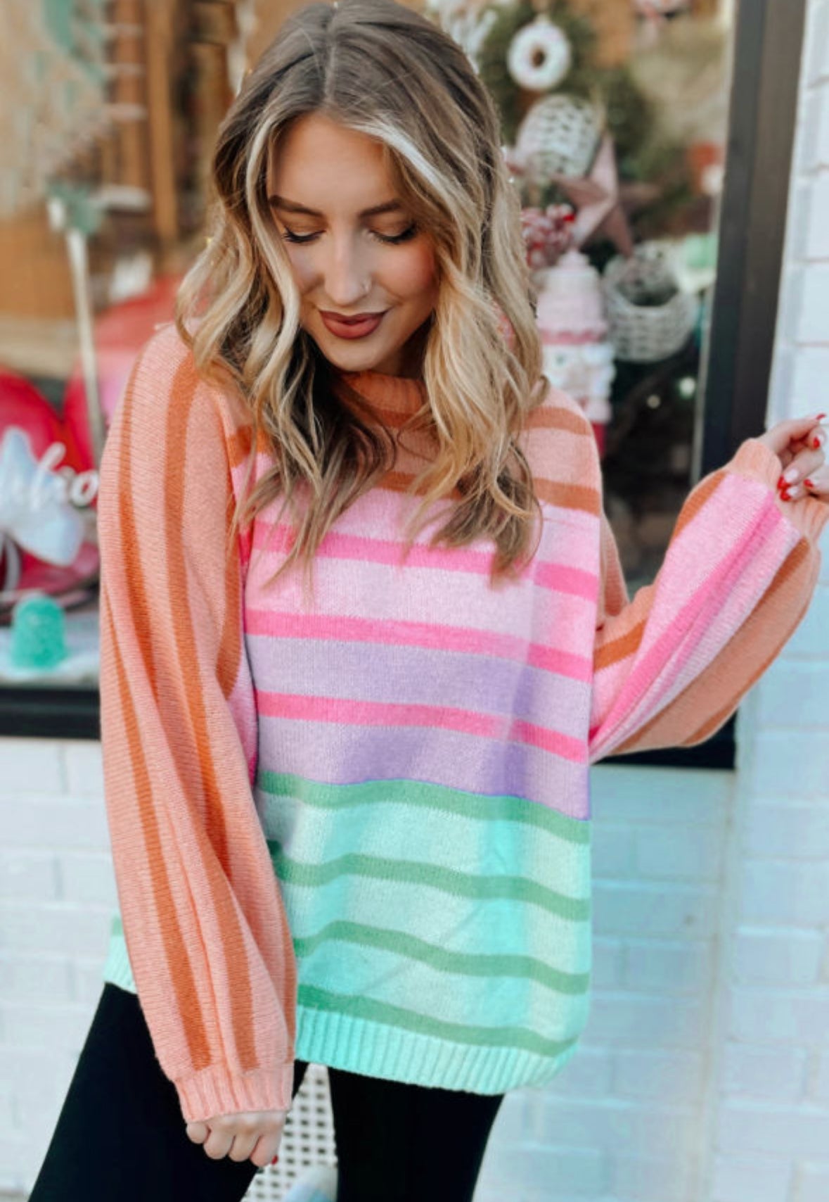 Sweet Hearted Honey - Pastel pullover sweater