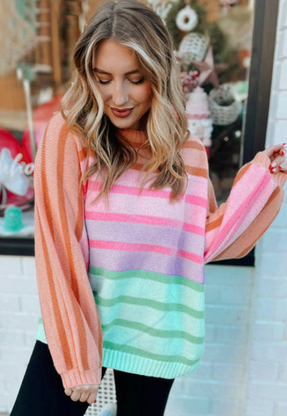 Sweet Hearted Honey - Pastel pullover sweater