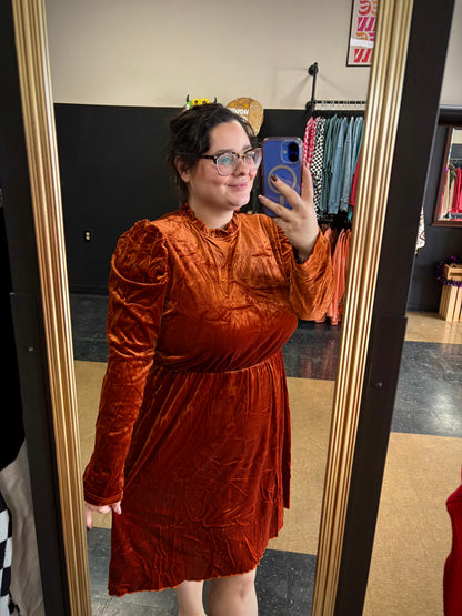 Chestnuts Roasting Velvet Dress