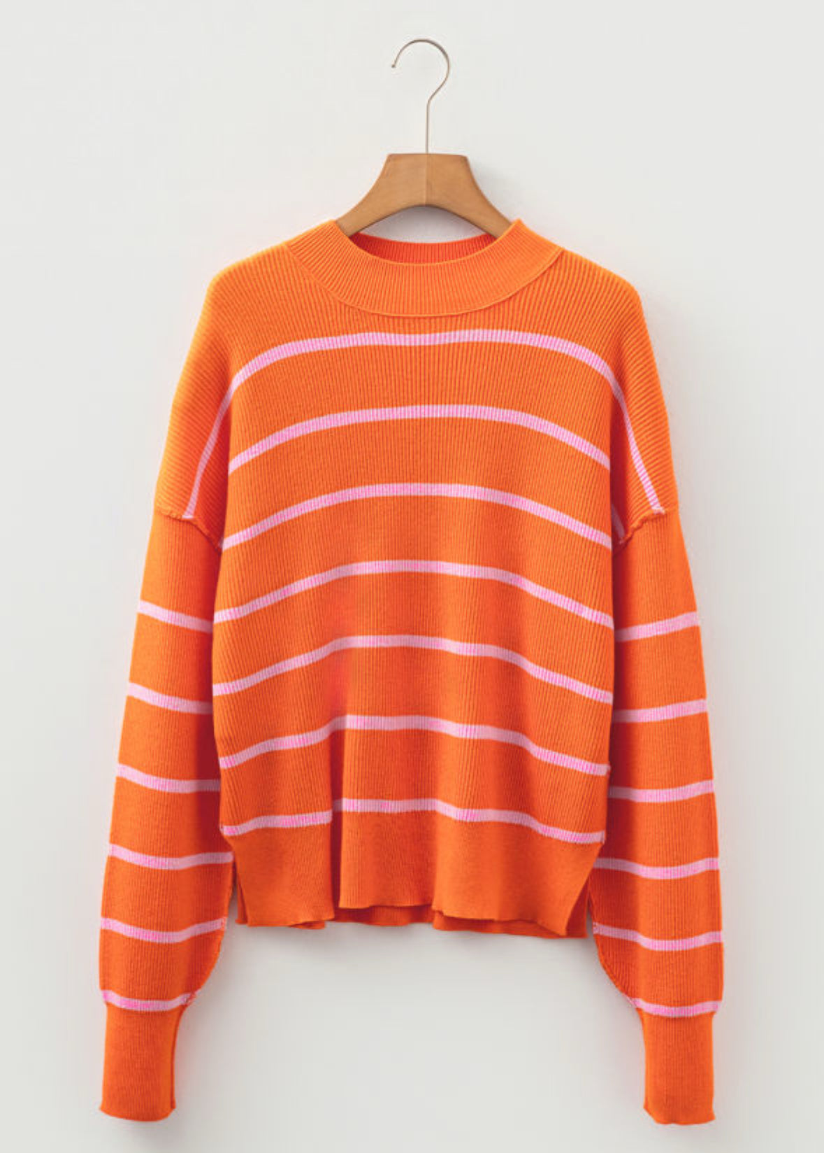Orange You A Cutie - orange and pink pullover sweater
