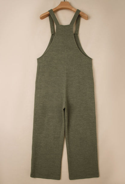 Button Up Olive Overall