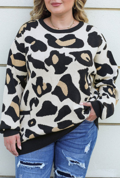 Fiesty Feline - Leopard Pocketed Pullover