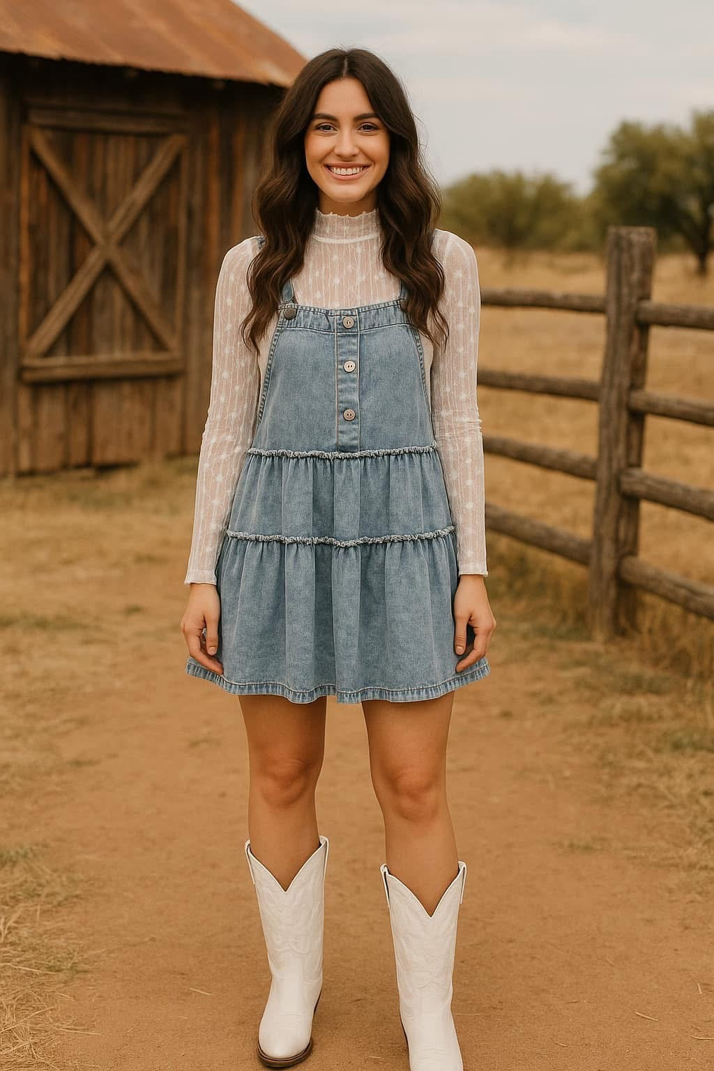 Darling in Denim Overall Dress