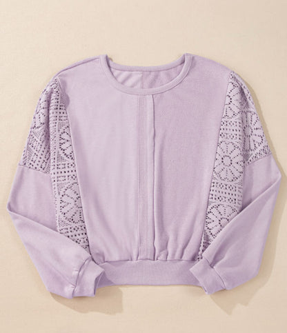 Lavender Love Crochet Pullover