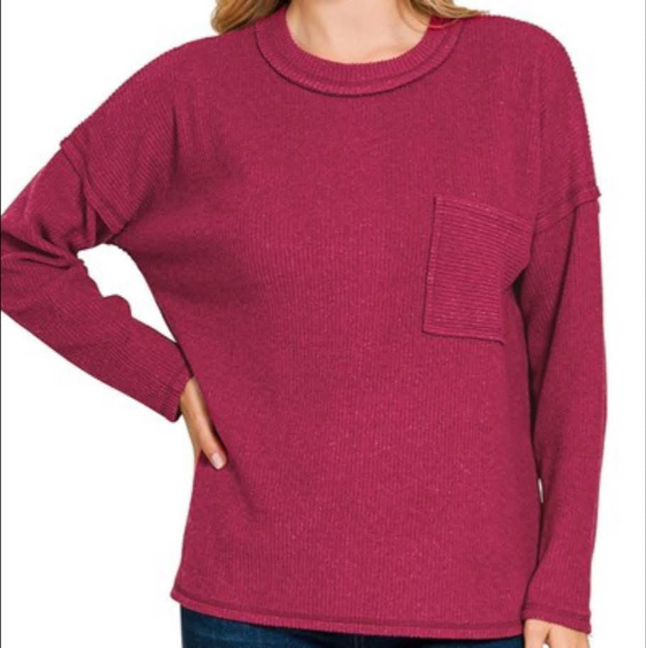 Wine Not - Cabernet pocket Sweater