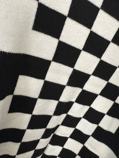 Checkered Chaos - B&W checkered Sweater