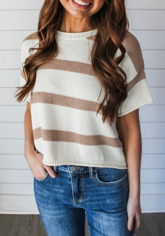 Chic Stripes - striped sleeveless sweater