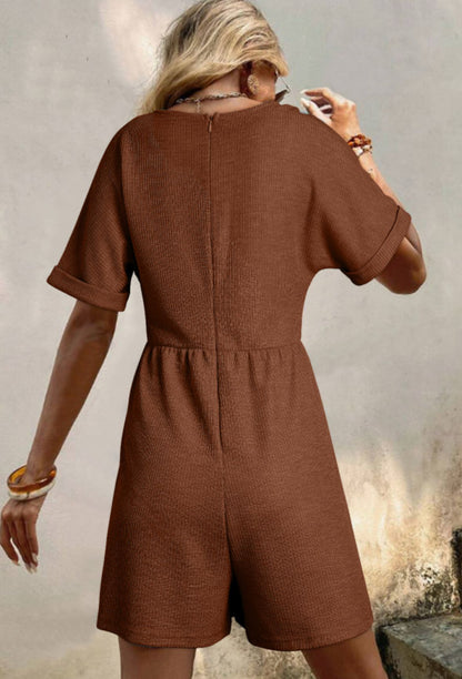 Rise + Grind - espresso shorts romper