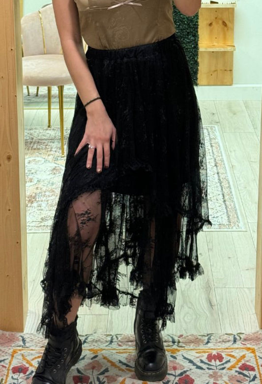 Black Lace Skirt
