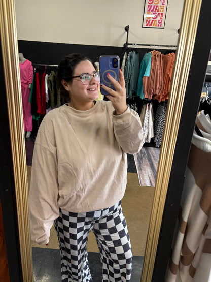 Soft Glow - Apricot Ribbed Pullover